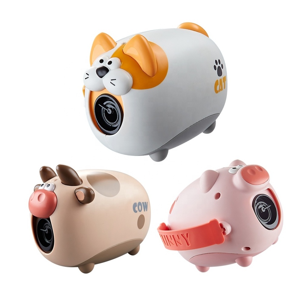 Hot sale animal DV video machine electric bubble machine summer outdoor automatic bubble blower toy for kid with light and music