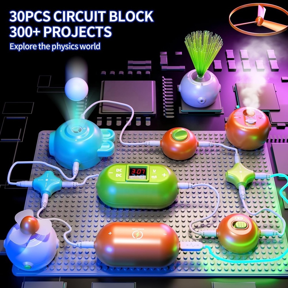 300+ projects STEM toy electronic circuits building blocks science set kids electric circuit physical experiment building kits