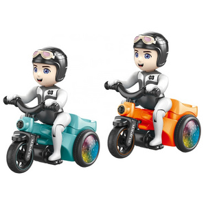 Funny 360 Degrees Rotating Universal Stunt Riding Bicycle Electric Tricycle Car toy for boy kids with Music and Colorful Lights