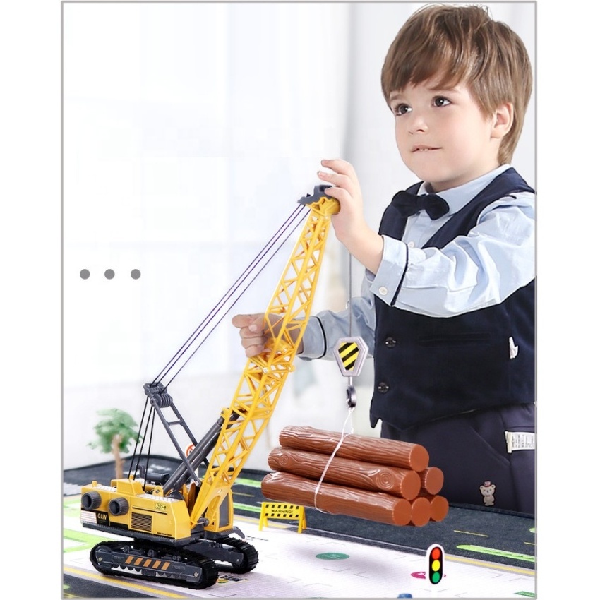 1:55 scale simulation die cast engineering toy truck crane model excavator model for kids