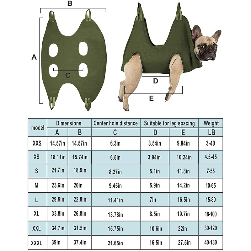 Portable Dog Grooming Helper at Home 10 in 1 Pet Grooming Hammock Harness