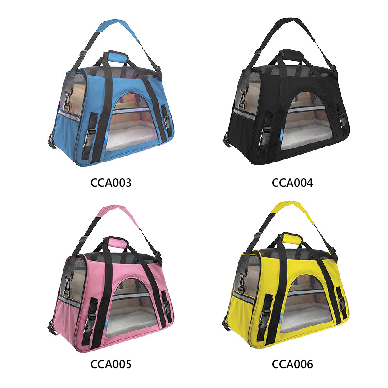 Plastic large outdoor portable dog cat soft carrier pet travel cage