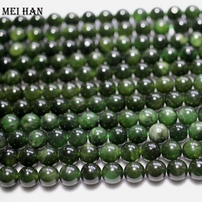 Natural mineral 8mm A+ Russian Jade semi-precious gemstone loose beads for jewelry making design