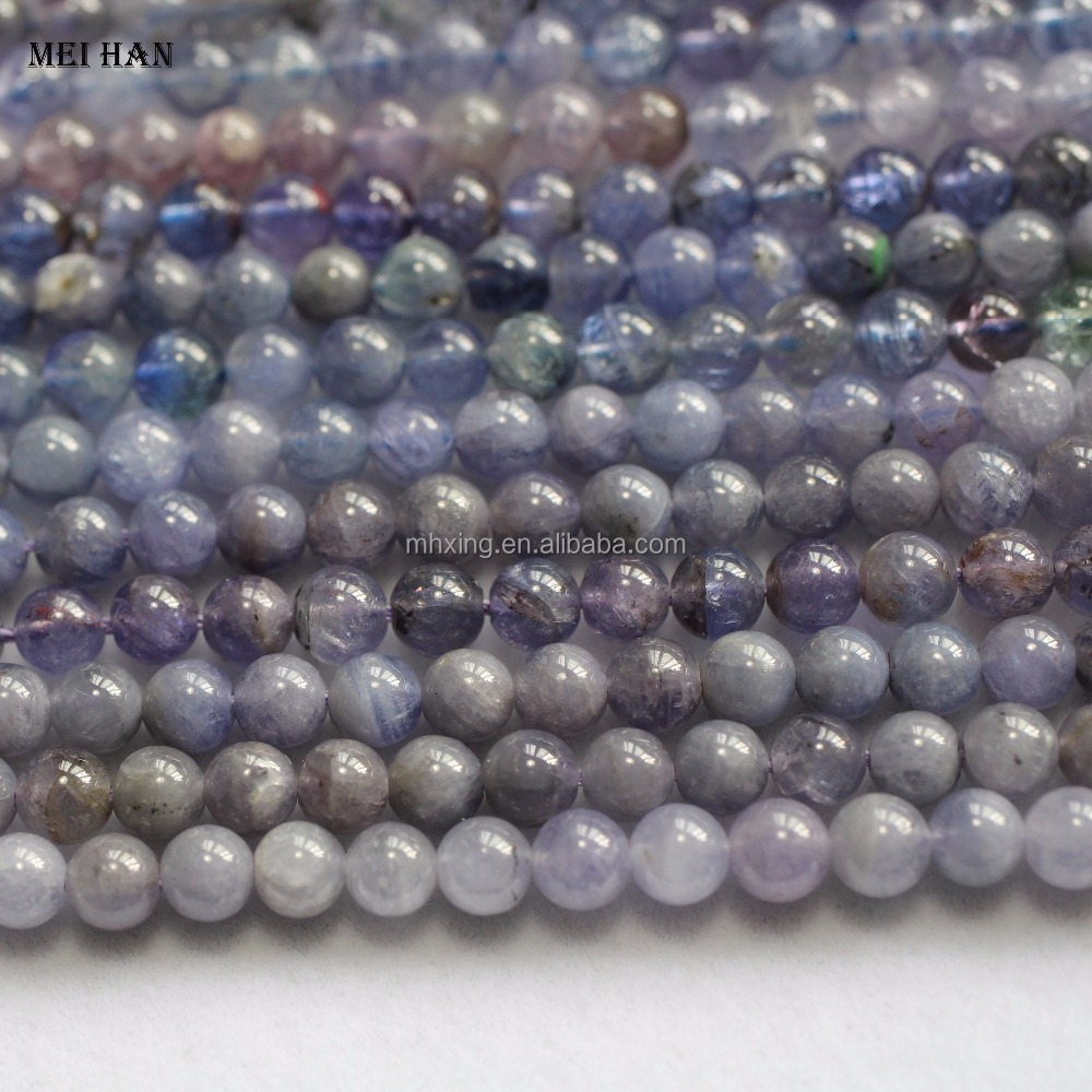 Natural Tanzania stone 5-6mm Tanzanite semi-precious loose stones gemstone beads sale for jewelry making bracelet