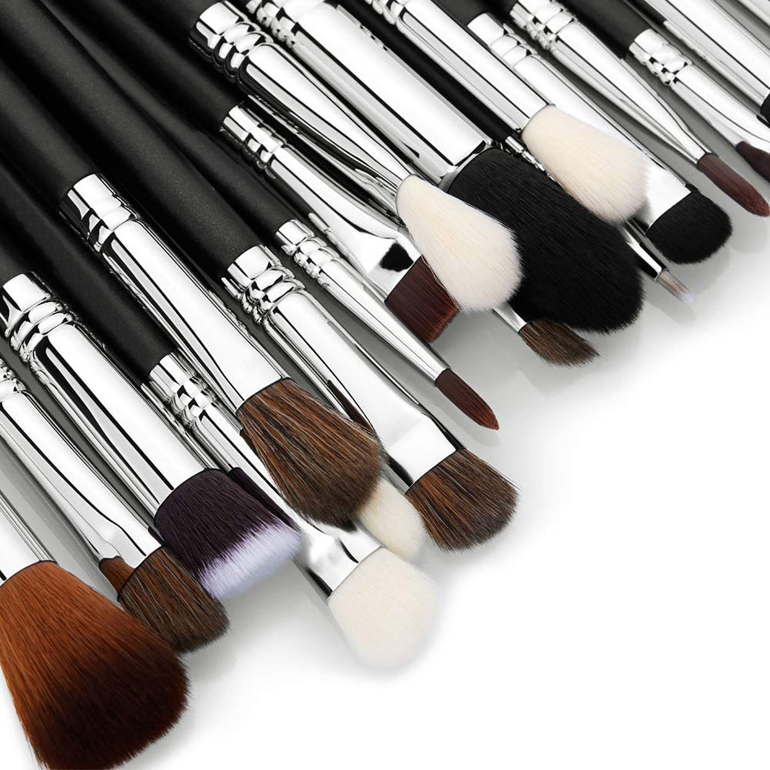 Mia Beauty 19pcs Private Label Professional Eye Shader Makeup Brushes, Blending Crease Highlight Eyebrow Eyeshadow Brush Set