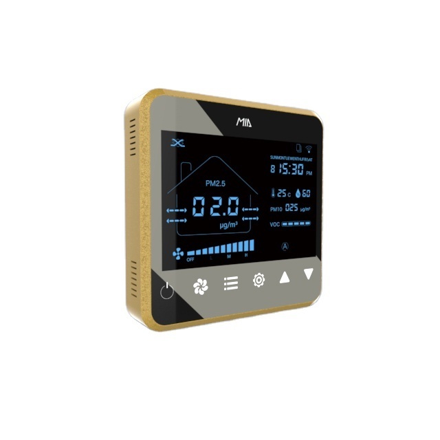 Touch App RS485 remote control switches ventilation system erv hrv show CO2 Industrial controls ventilation speed control