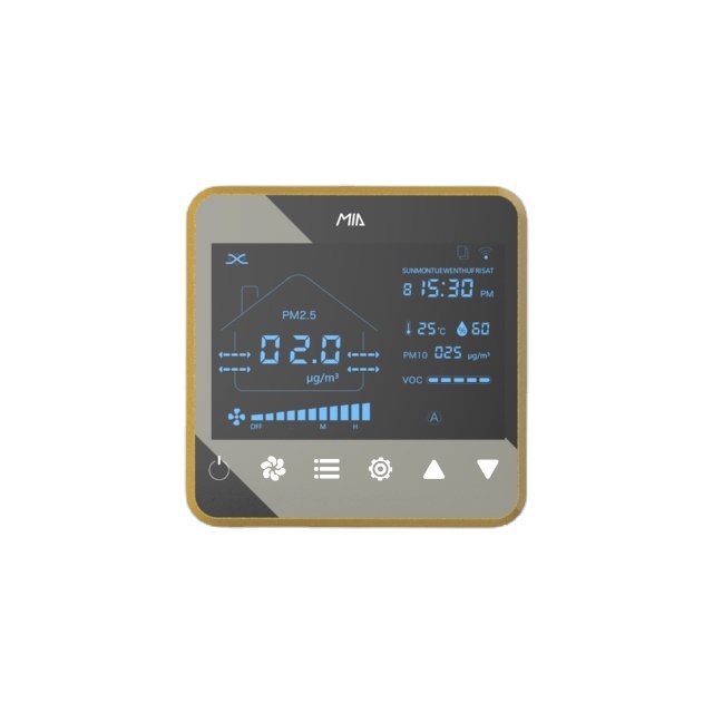 Touch App RS485 remote control switches ventilation system erv hrv show CO2 Industrial controls ventilation speed control