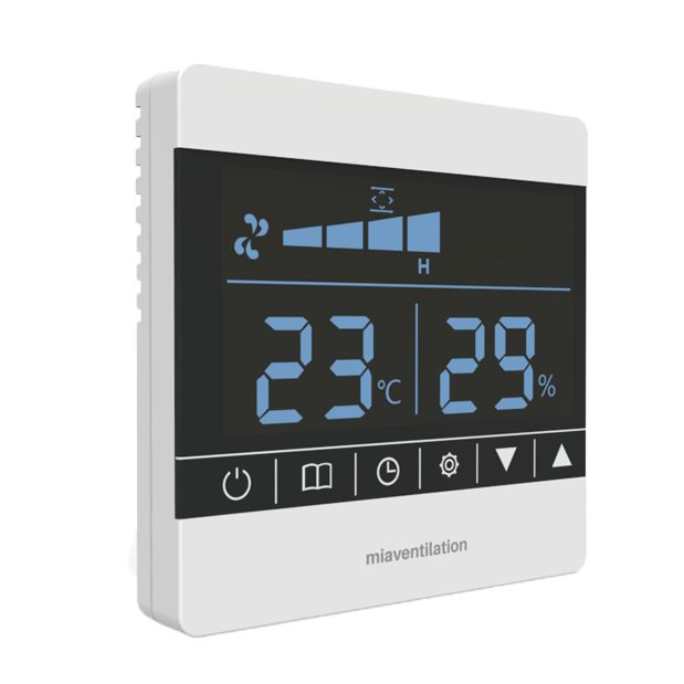 MIA-C900 HRV Controller With Indoors Temp And Humidity Displaying With DC Motor Supplying