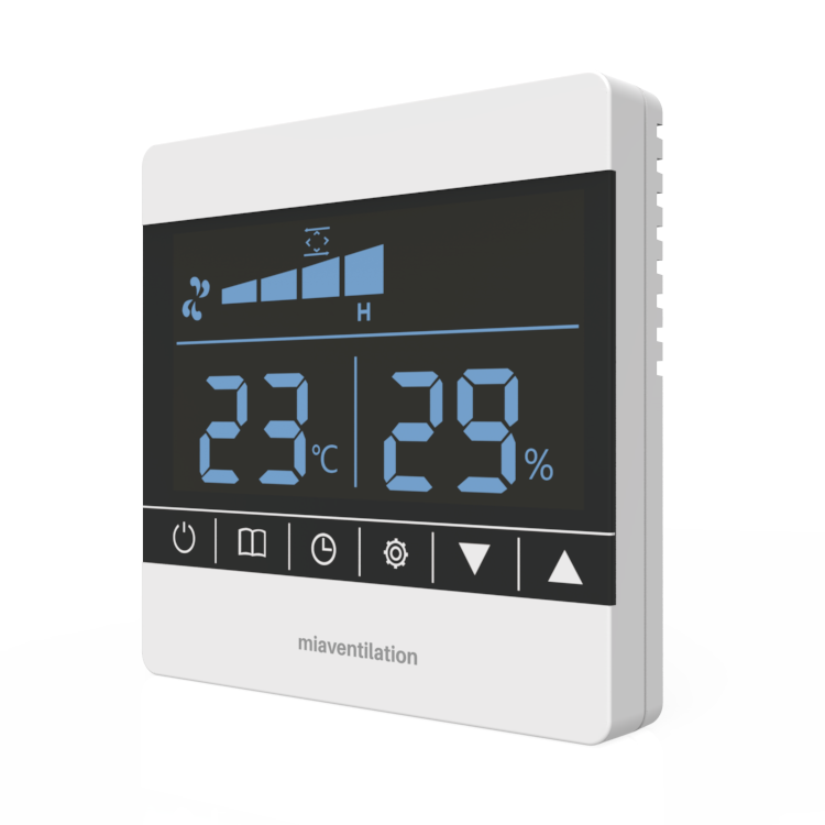 MIA-C900 HRV Controller With Indoors Temp And Humidity Displaying With DC Motor Supplying