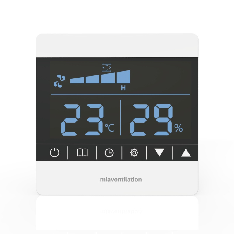 MIA-C900 HRV Controller With Indoors Temp And Humidity Displaying With DC Motor Supplying