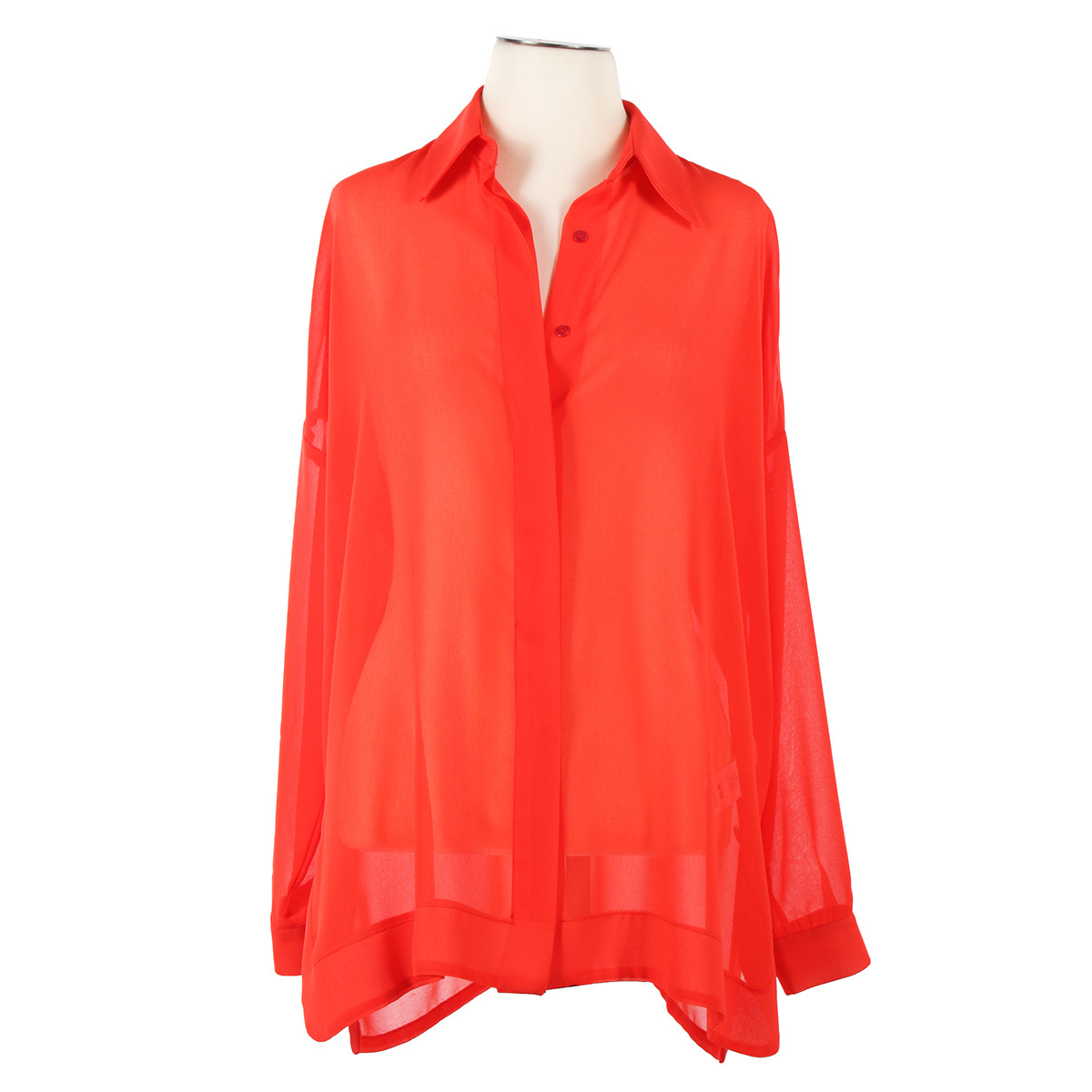 Chic Elegance breathable  Chiffon Shirt with hidden Buttons Ideal for Cocktail Parties and special evening ideal under a jacket