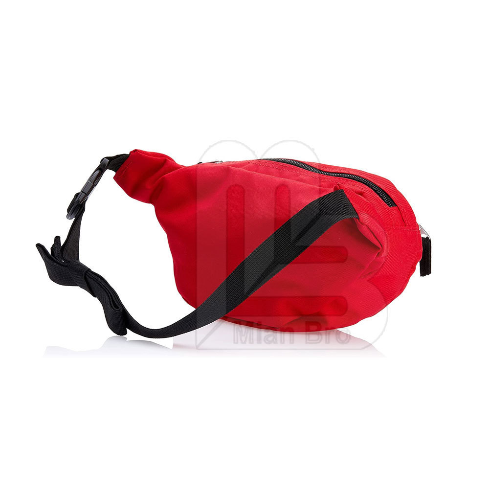 Wholesale Outdoor Men Waist Bag Running Polyester Nylon Waterproof Plain Red Color Front Zipper Fanny Pack