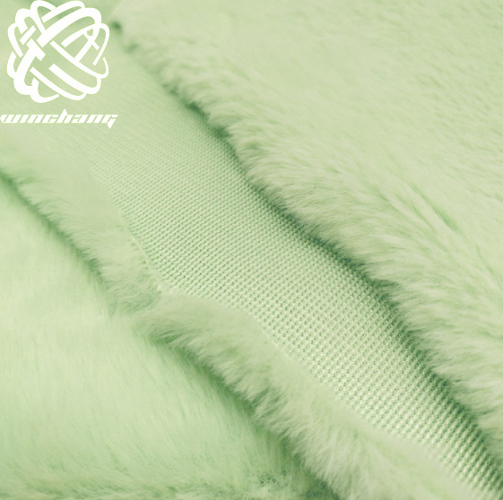 Manufacturer Price 100 Polyester Wholesale Long Pile Plush Faux Rabbit Fur Fabric For Garment