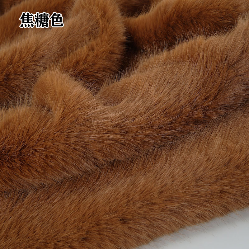 Luxury fancy soft comfortable no hair loss fox faux fur boa plush fabric for Jackets/shoes/blankets