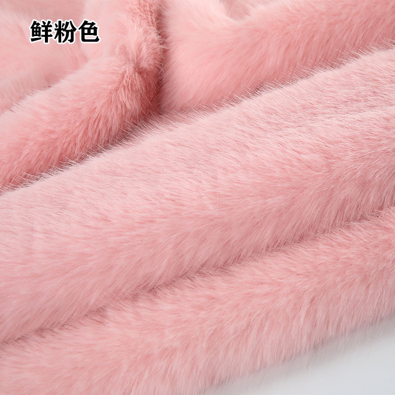 Luxury fancy soft comfortable no hair loss fox faux fur boa plush fabric for Jackets/shoes/blankets