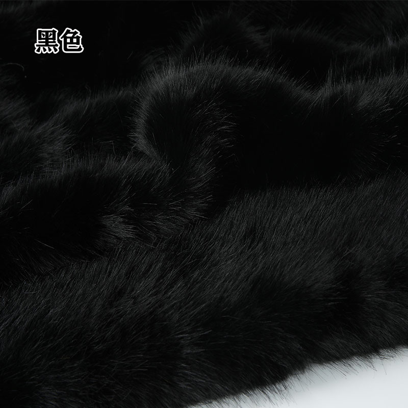 Luxury fancy soft comfortable no hair loss fox faux fur boa plush fabric for Jackets/shoes/blankets