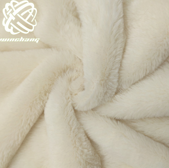 Manufacturer Price 100 Polyester Wholesale Long Pile Plush Faux Rabbit Fur Fabric For Garment