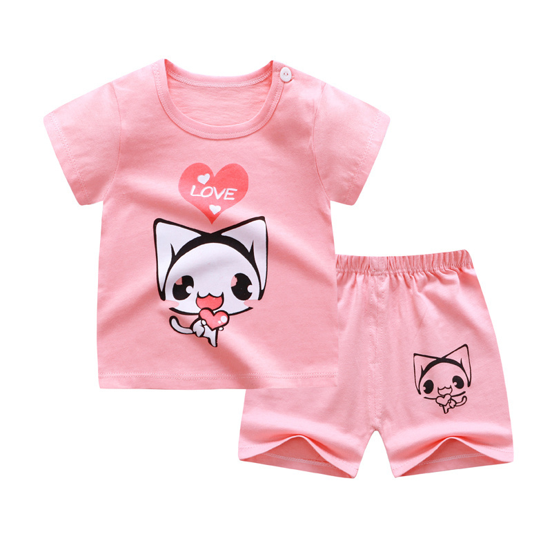 Children's clothing wholesale boy 0-7 year sportswear clothing children's clothing cotton printed t-shirts and shorts