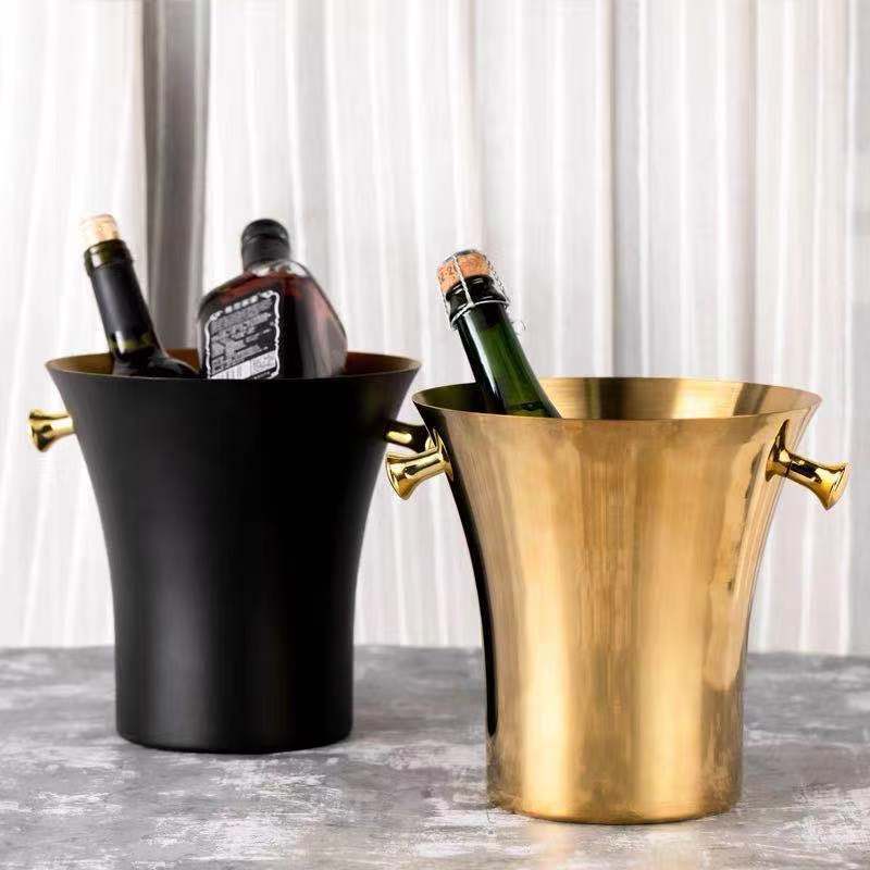 Factory Sale 5L Bar Tool Stainless Steel Ice Barrel Buckets Beer Champagne Red Wine Cooler Ice Bucket