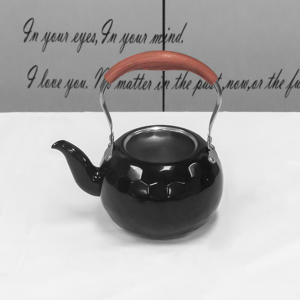 Wholesale 2L Black Lacquer Diamond Stainless Steel hotel kettle tea indian tea kettle for stovetop