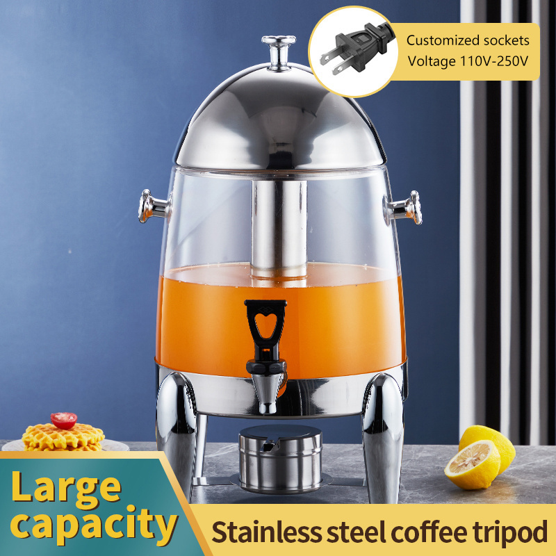 Hotel Commercial Tea Juice Beverage Dispenser Stainless Steel Large Hot Cold Drinks Dispenser