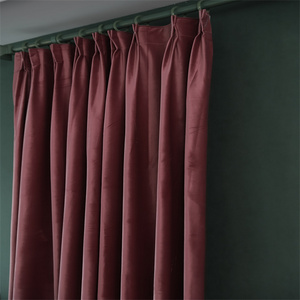 Modern light luxury velvet curtains are used for decorating curtains on family stage occasions in hotels