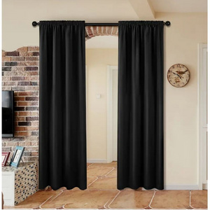 Solid black Velvet Drapes  For Living Room stage background photography decorate Curtain fabric