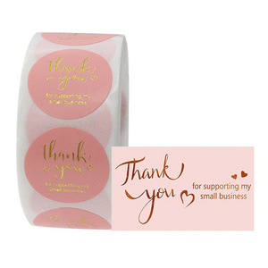 Cards Thank You Cards Sticker Label Round Colorful Paper Customized Custom Waterproof Carton MC Logo Stickers Adhesive Sticker