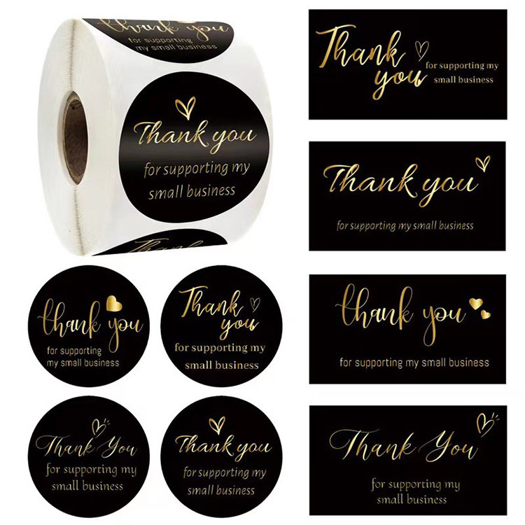 Embossed business cards colorful paper card printing thank you for your order cards sticker