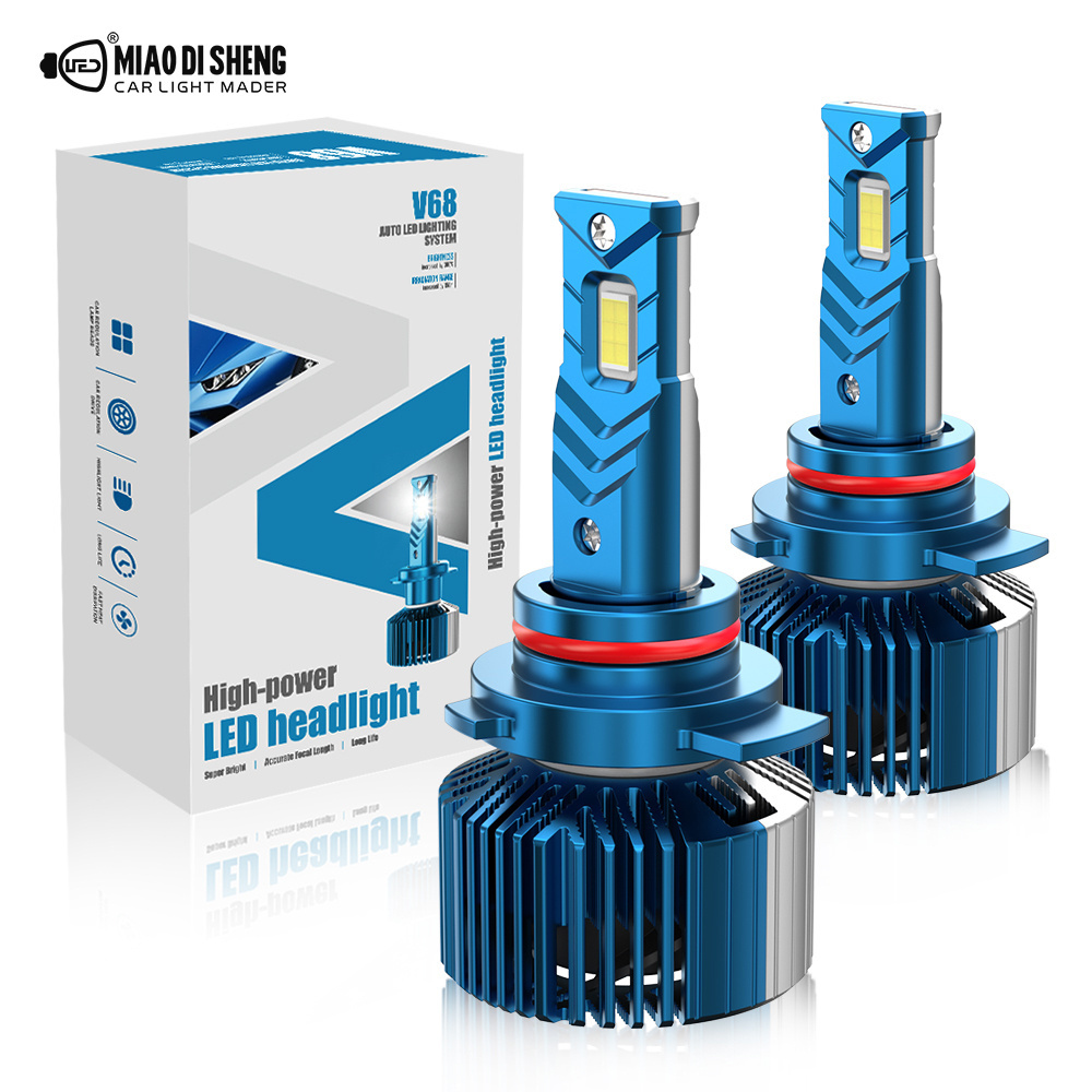 AKE V68 90W 9012 led headlight bulb customize csp 3570 chps h1 h3 h4 h7 h11 880 car led bulbs 12V 6000K 8000Lm 9005 9006 led