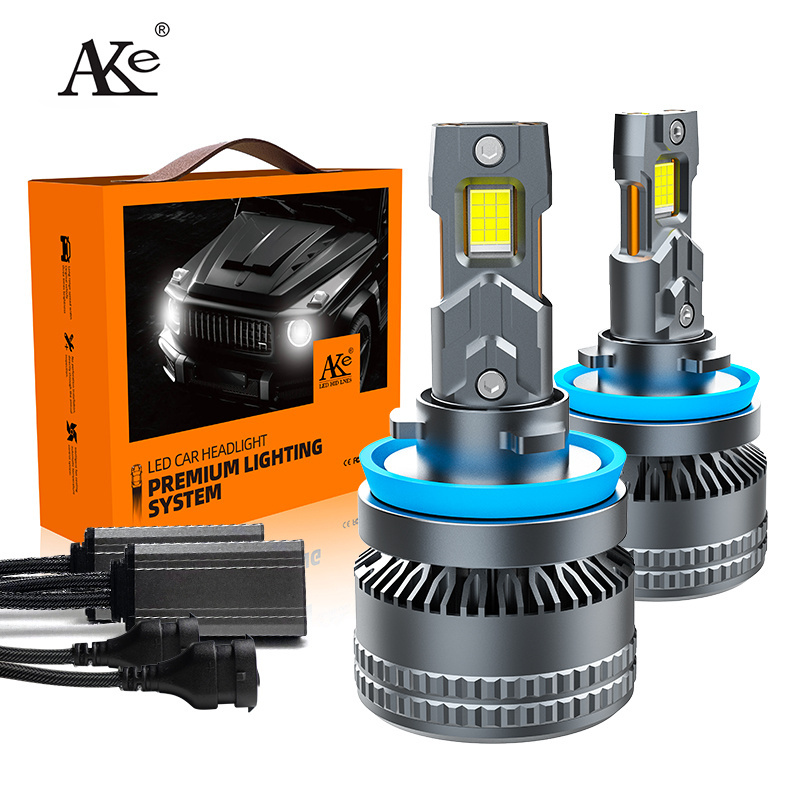 AKE K10 240W h11 led headlight high quality double copper tubes 6000K white led headlights h11 9-16V 24000Lm led h11 canbus