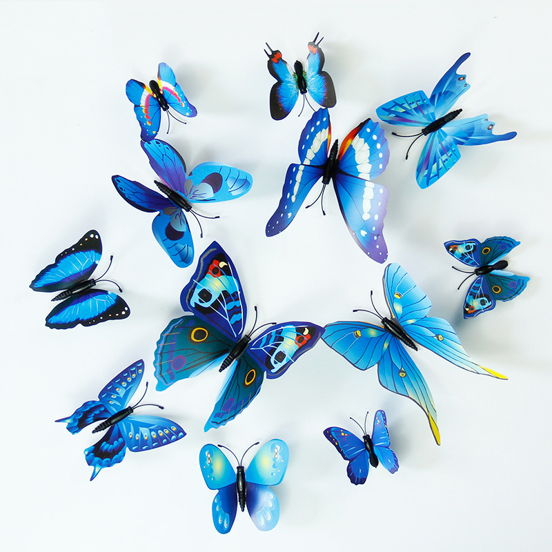 home party wall decor magnet sticker 3d butterfly fabric