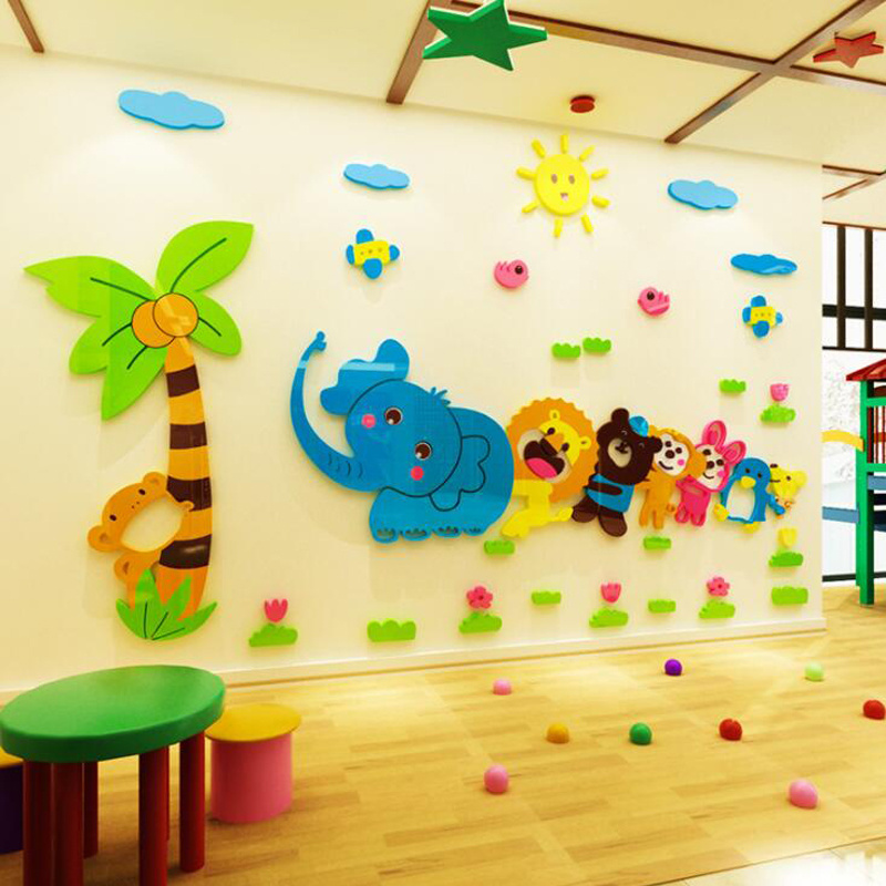 Children bedroom 3d acrylic wall sticker