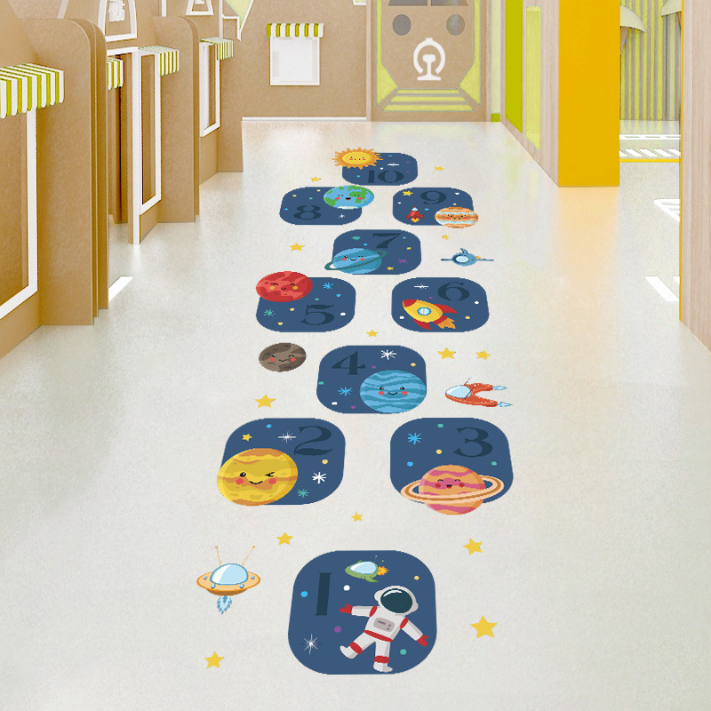 kindergarten decoration cartoon ocean wall sticker on the floor