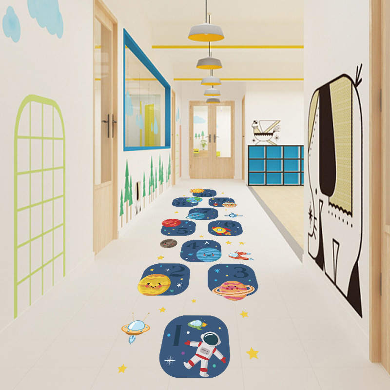 kindergarten decoration cartoon ocean wall sticker on the floor