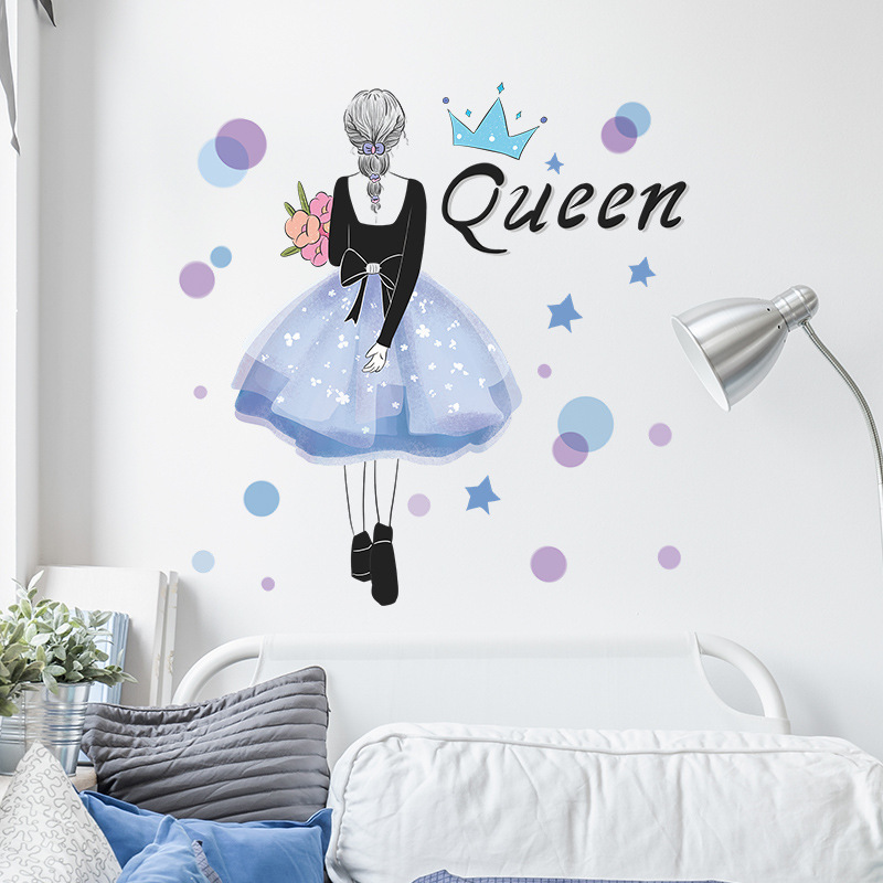 self adhesive bedroom decoration 3d baby wall stickers for girls