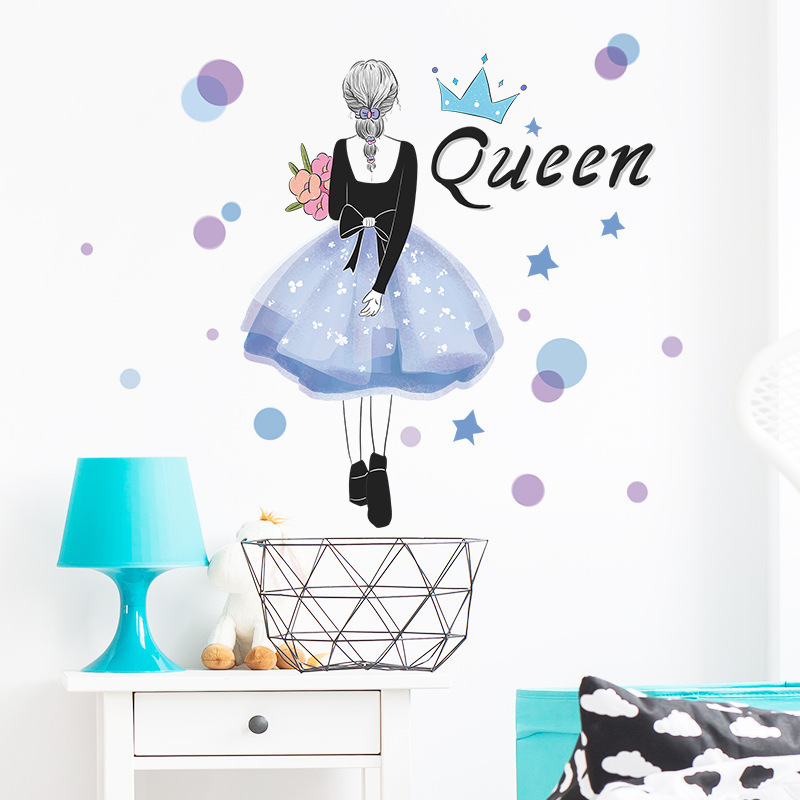 self adhesive bedroom decoration 3d baby wall stickers for girls