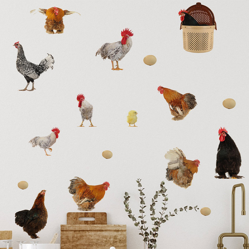 wholesale cartoon 3d chicken kids wall stickers decal boys