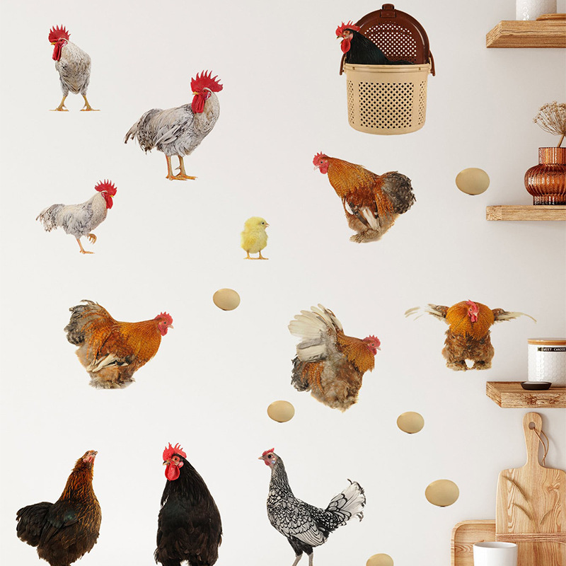 wholesale cartoon 3d chicken kids wall stickers decal boys