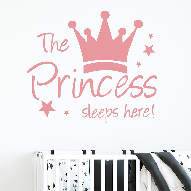 Baby room decoration self adhesive wall decal princess