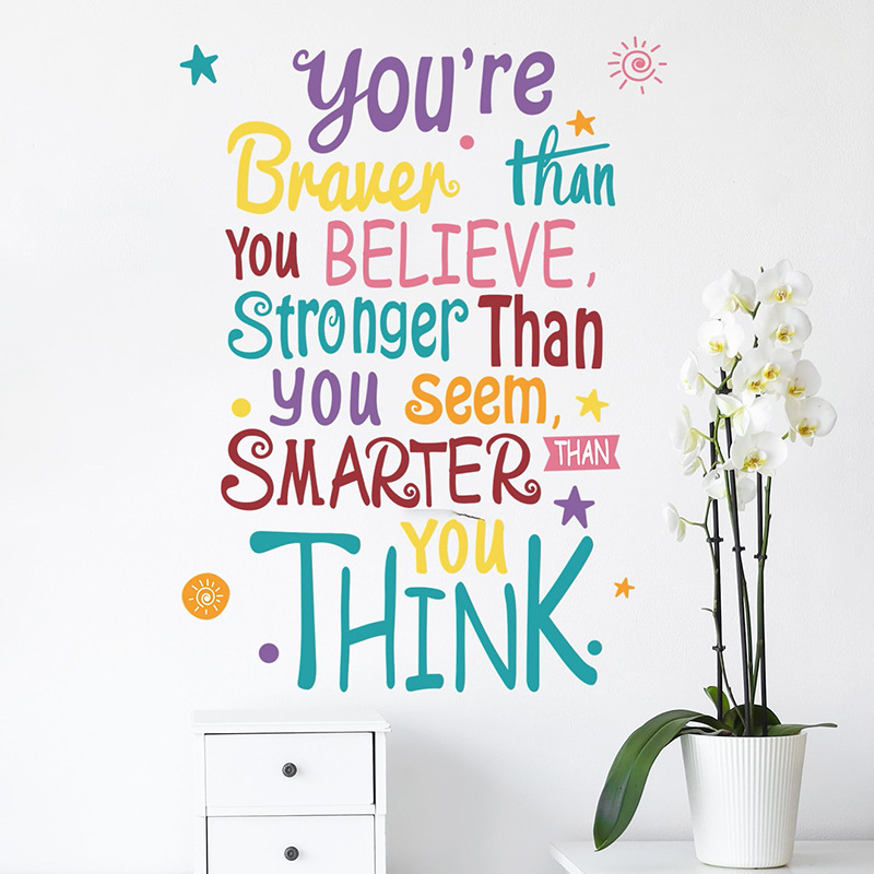 baby room decoration self adhesive inspirational quotes wall stickers