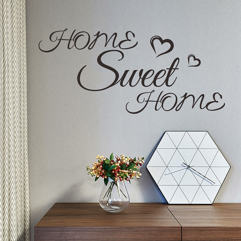 Home decoration self adhesive vinyl quote repositionable wall decal