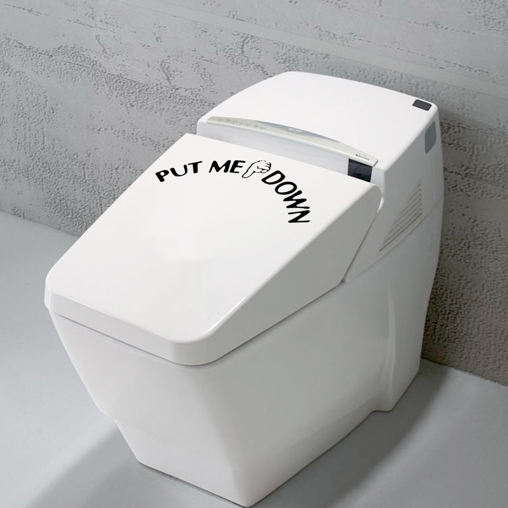 waterproof bathroom decoration funny put me down toilet sticker