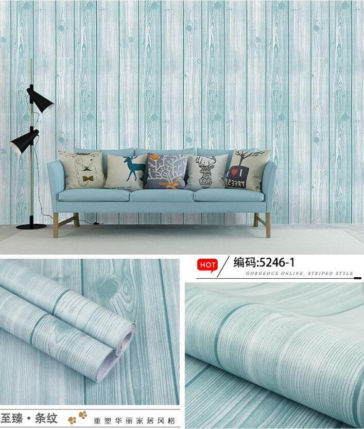 bedroom decoration 3d adhesive design navy blue wallpaper