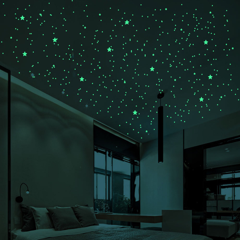 3D glow in the wallpaper wall decoration stickers for bedroom glow in the dark stars