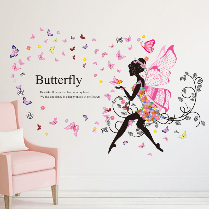 home decor 3d butterfly wing girls room wall stickers