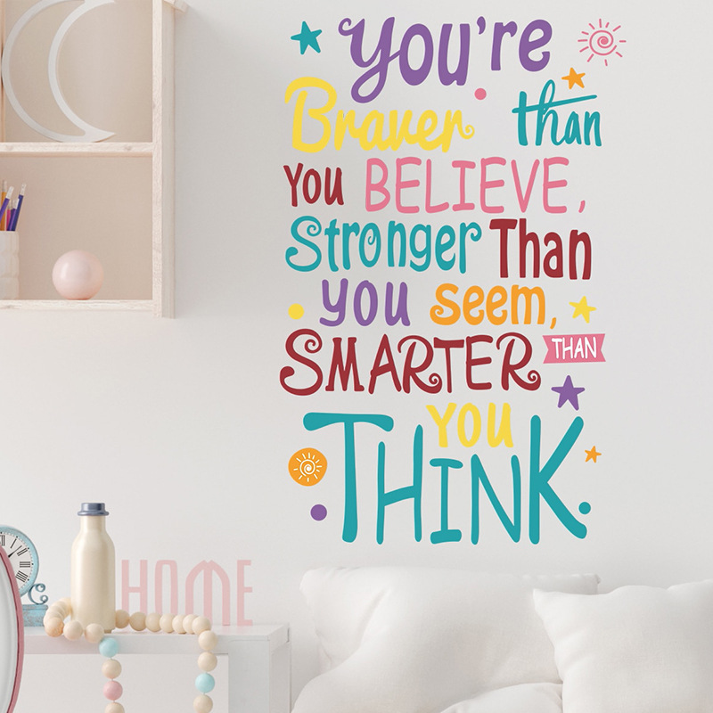 baby room decoration self adhesive inspirational quotes wall stickers