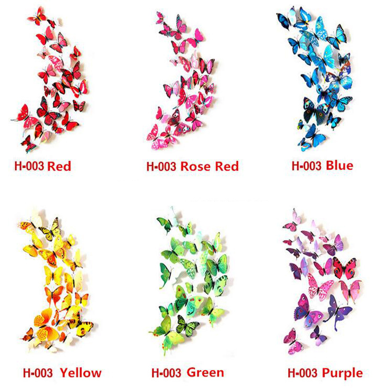 Home decor magnetic 3d butterfly wall stickers