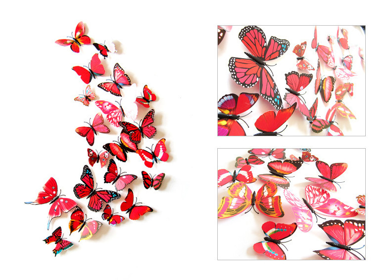 Home decor magnetic 3d butterfly wall stickers