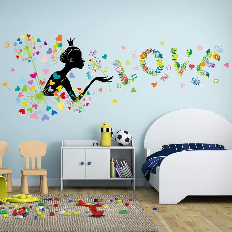 Girls bedroom lovely fairy wall stickers